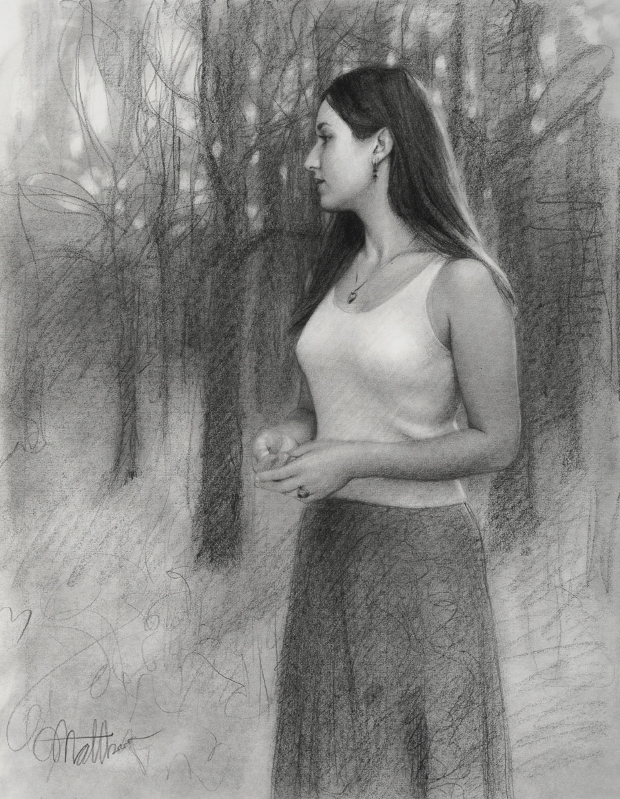 Jenny’s Walk in the Woods – drawing