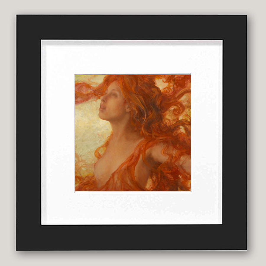 Releasing Orange – 6×6 mini framed