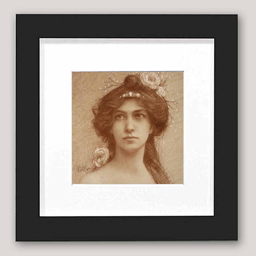 Evelyn Nesbit – 6×6 mini framed