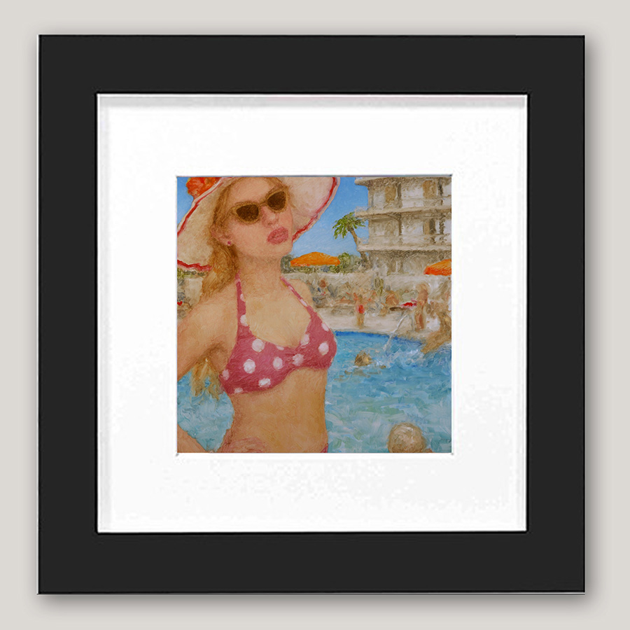 Polkadot Holiday – 6×6 mini framed